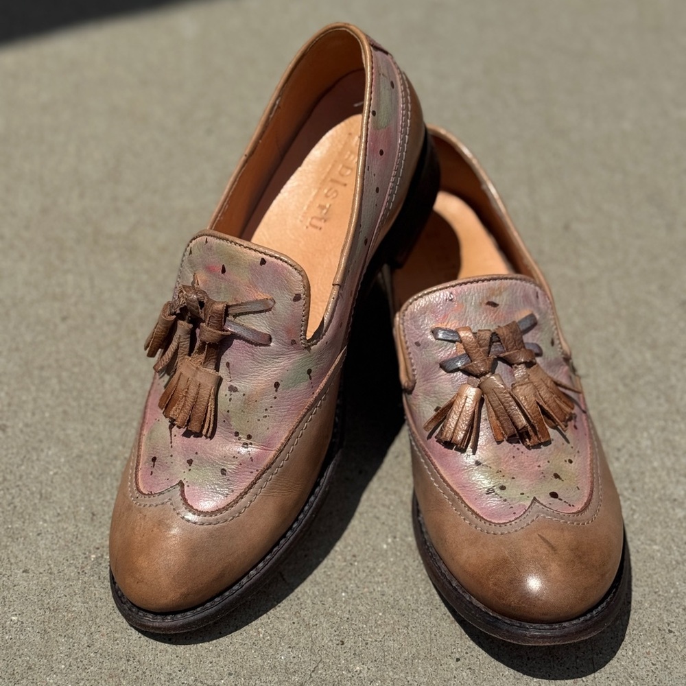 BED|STU Women’s Sz 10 Cobbler Series Rustic Wingtip Oxford Shoes